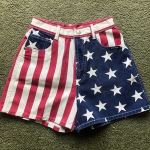Rockies Jean Short - American Flag High Waisted - Size 5 - Red, White, & Blue
